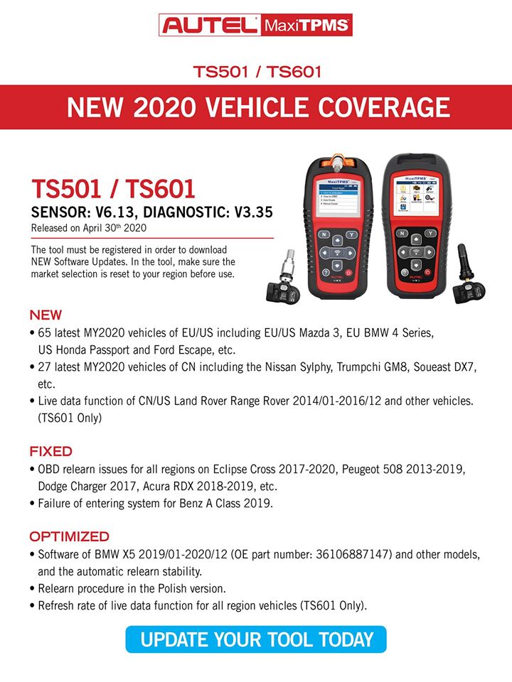 TPMS Update-TS501 TS601