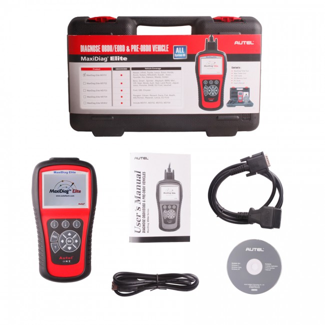 100% Original Autel MaxiDiag Elite MD703 Full System with Data Steam USA Vehicle Diagnostic Tool Update Online