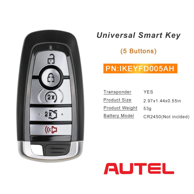 AUTEL IKEYFD005AH 5 Buttons 868/915 MHz 10pc/lot