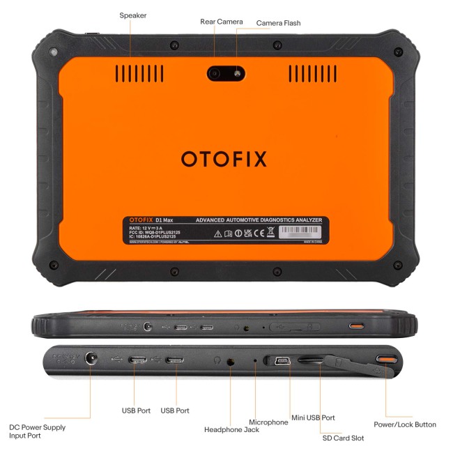2024 OTOFIX D1 MAX Professional Diagnostic Tool 40+ Service Functions ECU Coding Upgraded of MaxiSys MS906BT MS906 Pro
