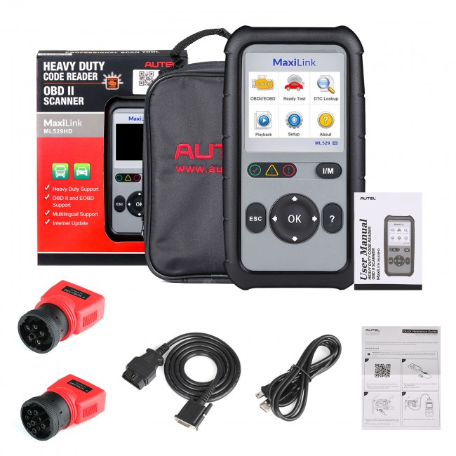 [Last One] AUTEL MaxiLink ML529HD Compatible with Heavy Duty Vehicles SAE-J1939 and SAE-J1708 Protocols