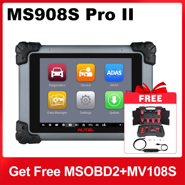 Autel MaxiSys MS908S Pro II with MSOBD2KIT Non-OBDII Adapters Support SCAN VIN and Pre&Post Scan Get Free Autel MV108S