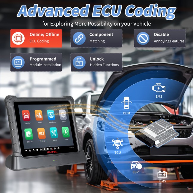 2024 Autel MaxiSYS Ultra EV Diagnostics with MaxiFlash VCMI For Electric/Hybrid/Gas/Diesel Vehicles