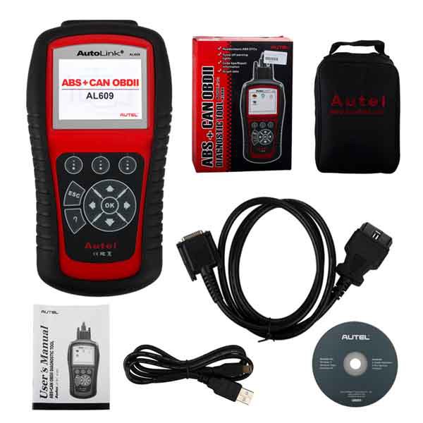 100% Original Autel AutoLink AL609 ABS CAN OBDII Diagnostic Tool ABS System Codes Support Multiple language
