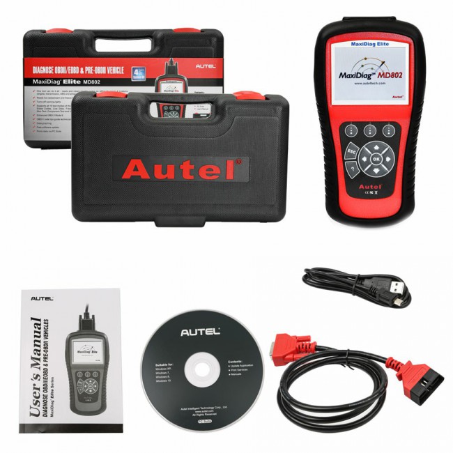 100% Original Autel MaxiDiag Elite MD802 4 System with Data Stream(including MD701,MD702,MD703 and MD704)
