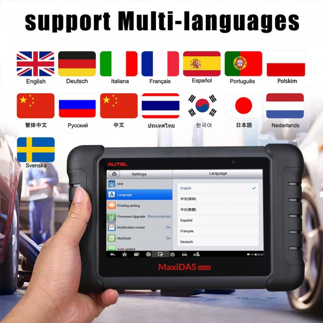 AUTEL MaxiDAS DS808 KIT DS808K Tablet Diagnostic Tool Full Set Supports Injector Coding Key Coding Update Online