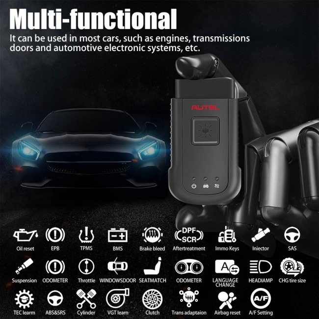 [New Year Sale] [US Ship] Original Autel MaxiSYS-VCI 100 Compact Bluetooth Vehicle Communication Interface MaxiVCI V100 Works for Autel Maxisys Tablet