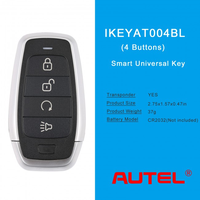 AUTEL IKEYAT004BL Independent 4 Button Universal Smart Key - Remote Start 10pcs/lot
