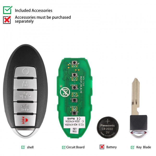 AUTEL IKEYNS005AL 5 Buttons Key for Nissan 5pcs/lot