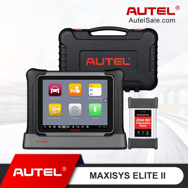 Multi-Language 2023 Autel Maxisys Elite II Automotive Diagnostic Tool Support Bi-Directional Control and J2534 ECU Programming with Free MV108S