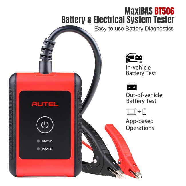 AUTEL MaxiBAS BT506 Battery and Electrical System Analysis Tool Support for Ultra Elite II PRO MK808Z-BT