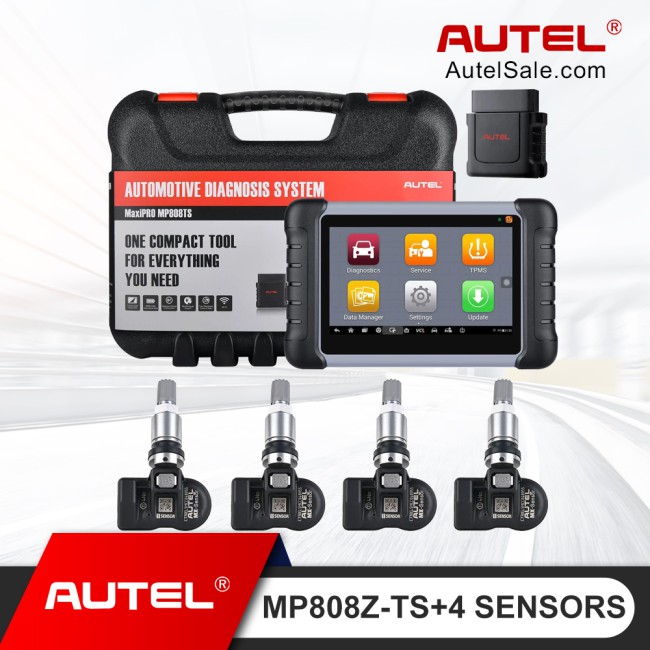 2024 Autel MaxiPRO MP808TS Pro MP808Z-TS MP808S-TS Full TPMS Diagnostic Scan Tool Active Test with 4pcs Autel 2 in 1 MX-Sensor