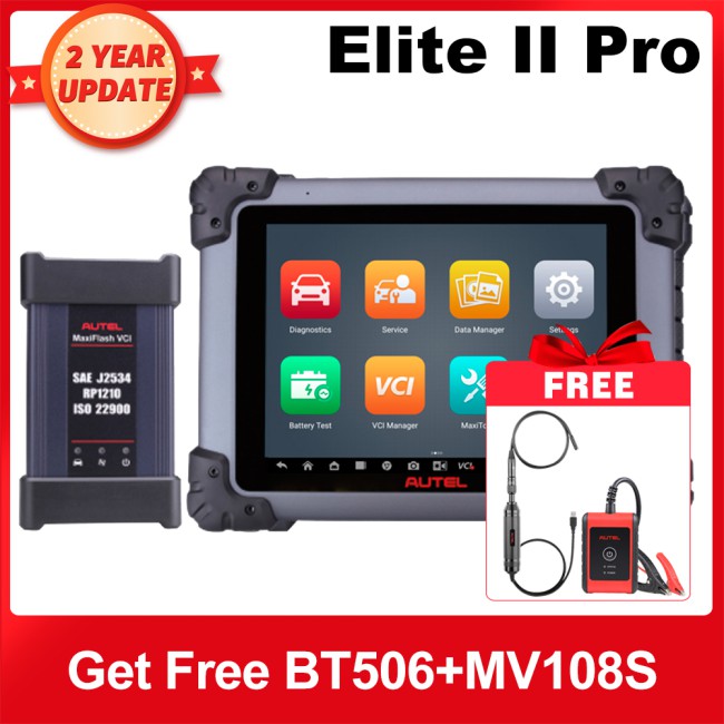 Multi-language 2024 Autel MaxiSys Elite II Pro 9.7'' Android 10 Diagnostic Tablet with MaxiFlash VCI Upgraded of Elite II Get Free with BT506 MV108S
