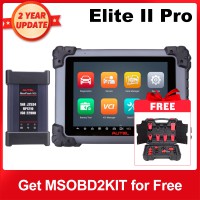 Multi-language 2024 Autel MaxiSys Elite II Pro 9.7'' Android 10 Diagnostic Tablet with MaxiFlash VCI  with MSOBD2KIT Non-OBDII Adapters