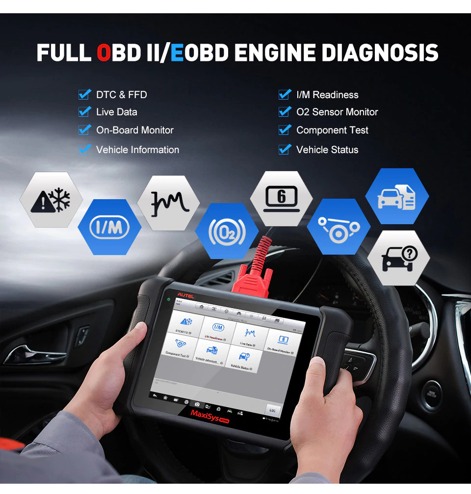 Full OBD/EOBD engine diagnosis