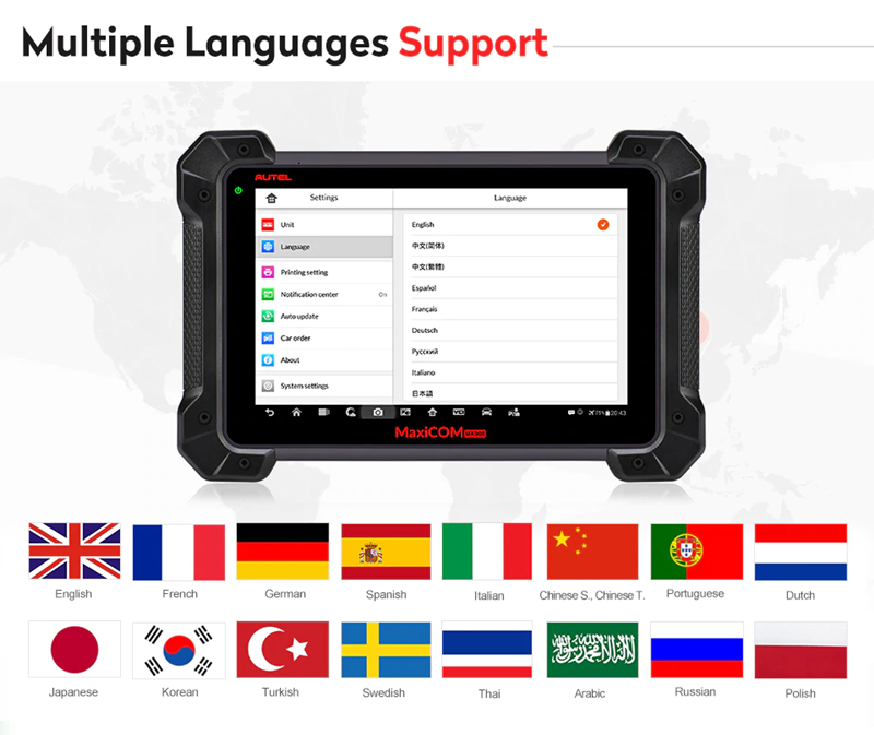 MK908P supports Multiple Language