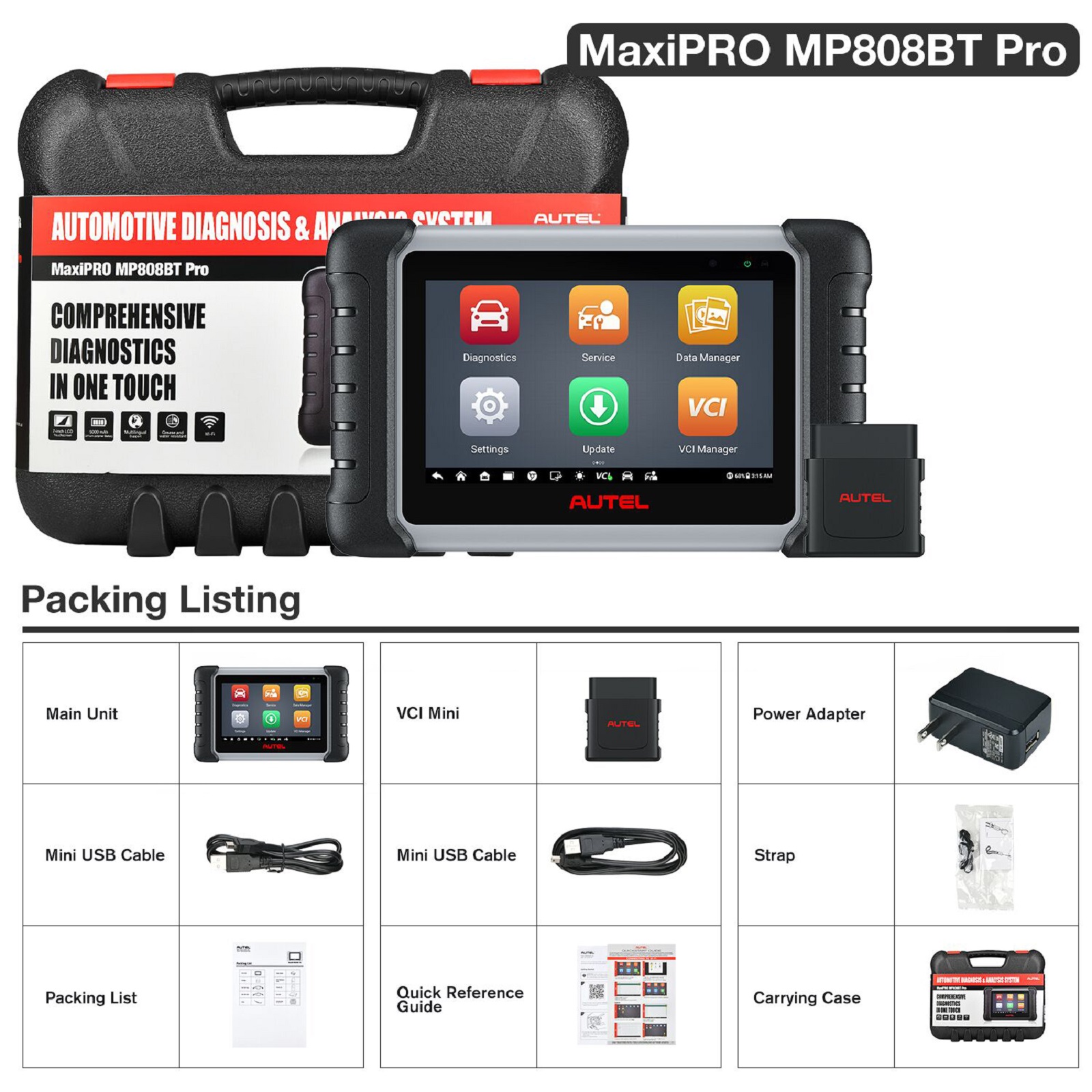 Autel MaxiPRO MP808BT Newest Wireless Car Diagnostic Scan Tool