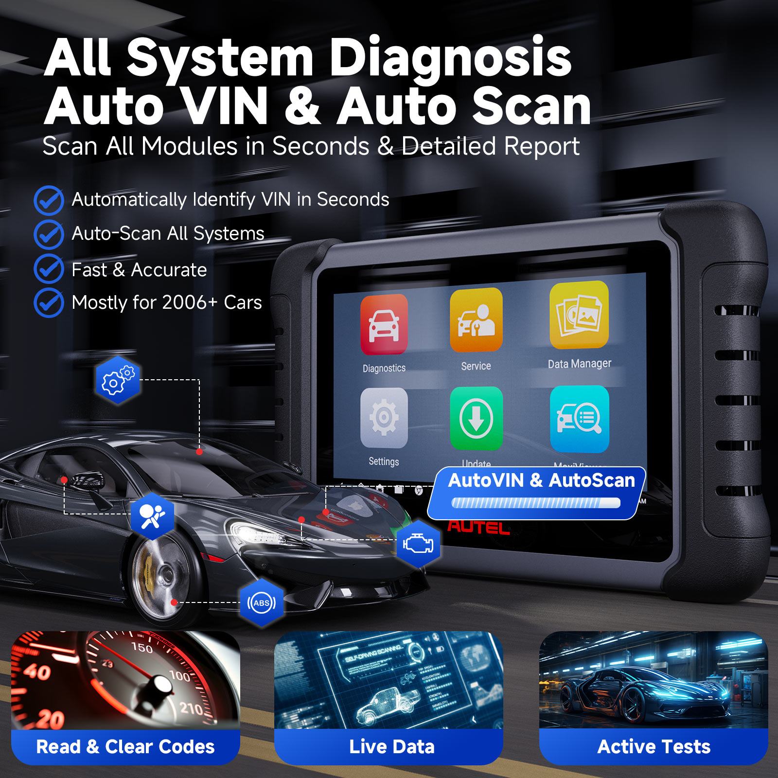 Autel MaxiCOM MK808Z Car Diagnostic Obd2 Scanner Tool –